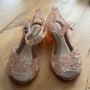 Gold Glitter Jelly Sandals